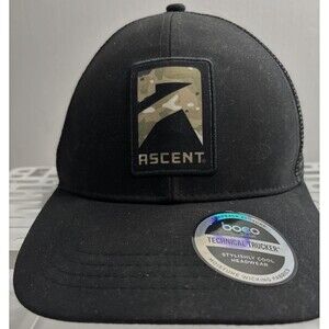 ASCENT SnapBack  Cap  Boco Gear Black Technical  Trucker  EUC